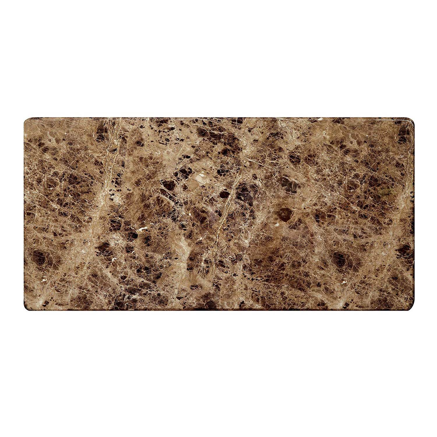 Furniture of America Faux Marble Lechester 3 Piece Set, Dark Oak/Ivory (Used)