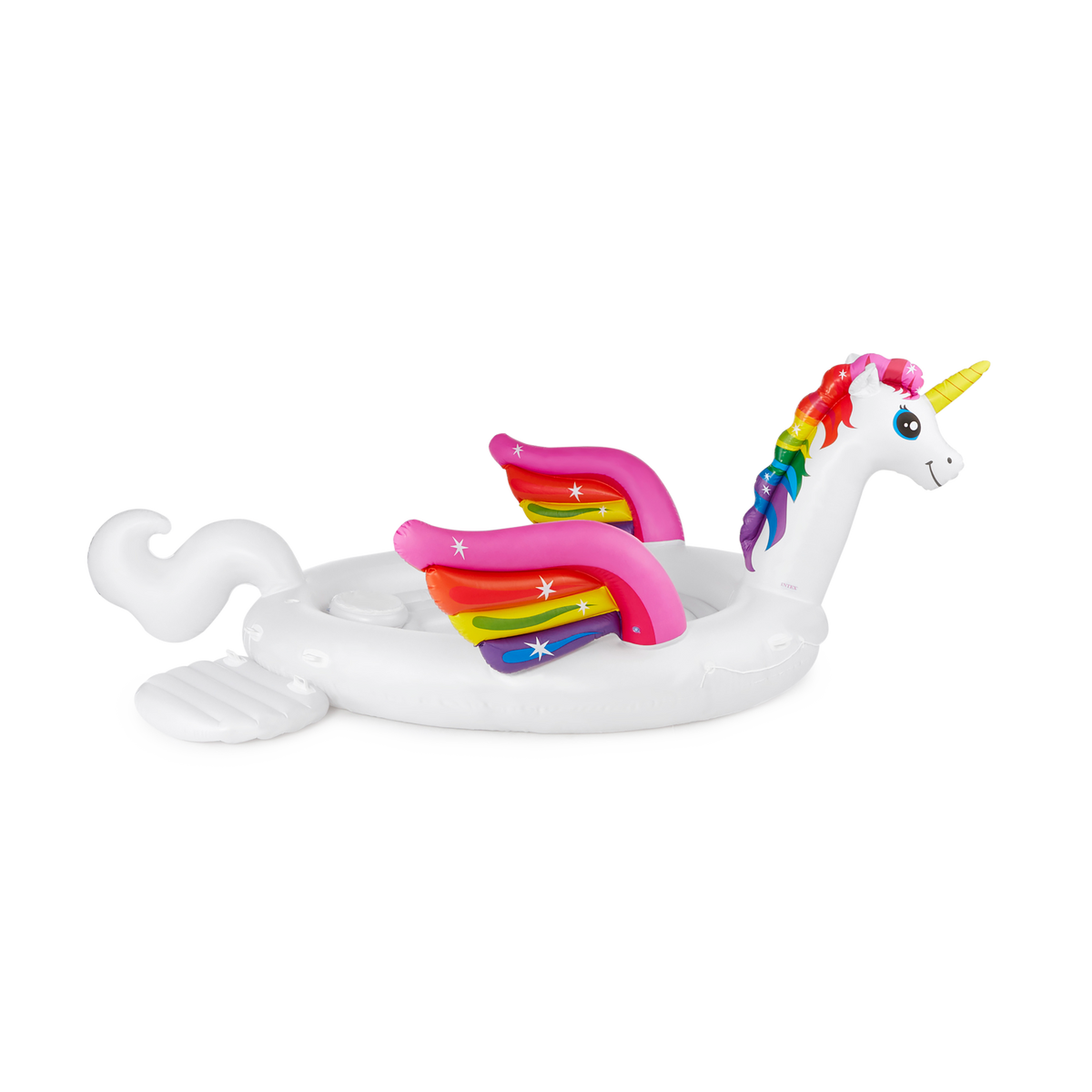 Intex Adult Inflatable Unicorn Pool Float + 120V Cordless Inflatable Air Pump