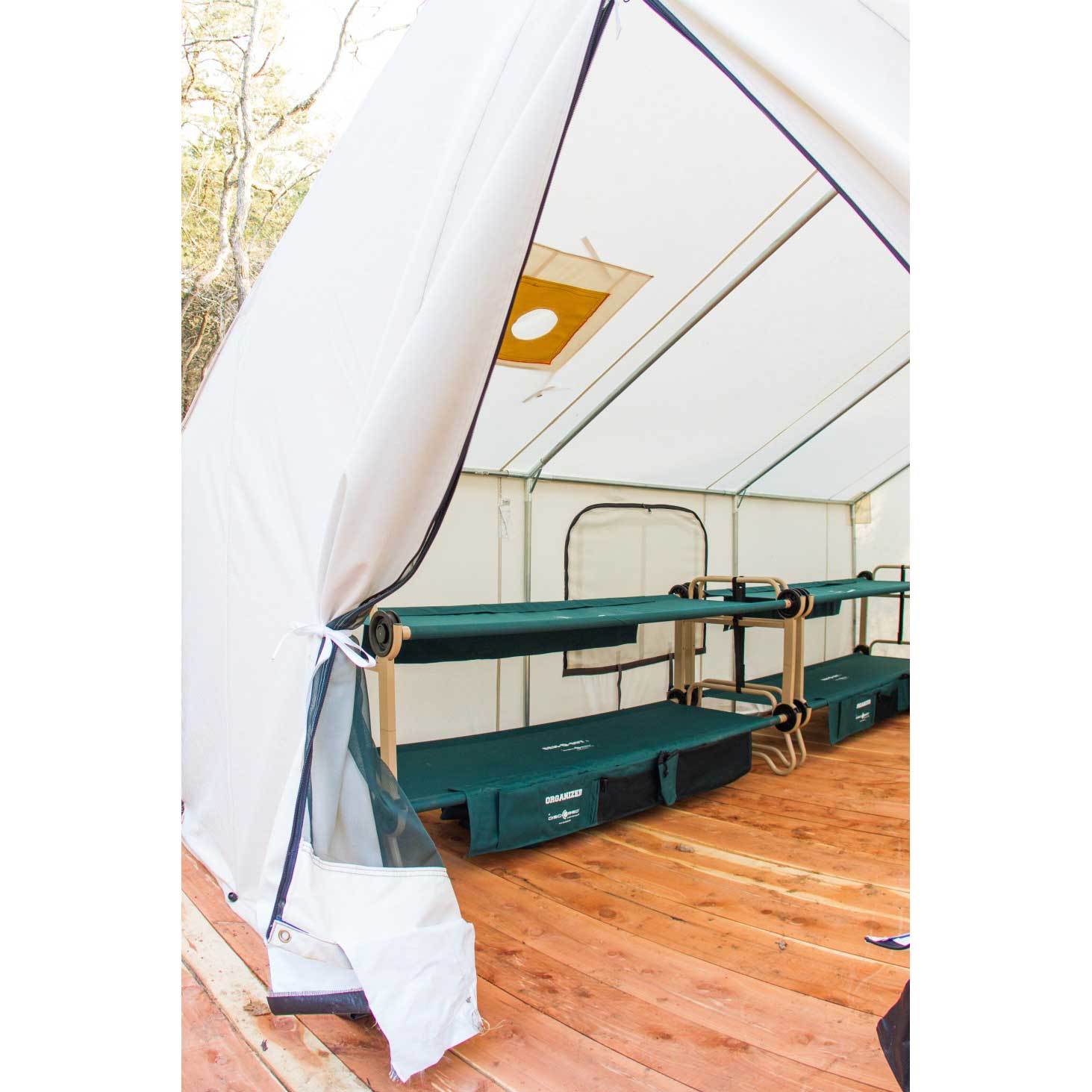 Disc-O-Bed X-Large Cam-O-Bunk Benchable Bunked Double Cot w/ Organizers (2 Pack) - VMInnovations