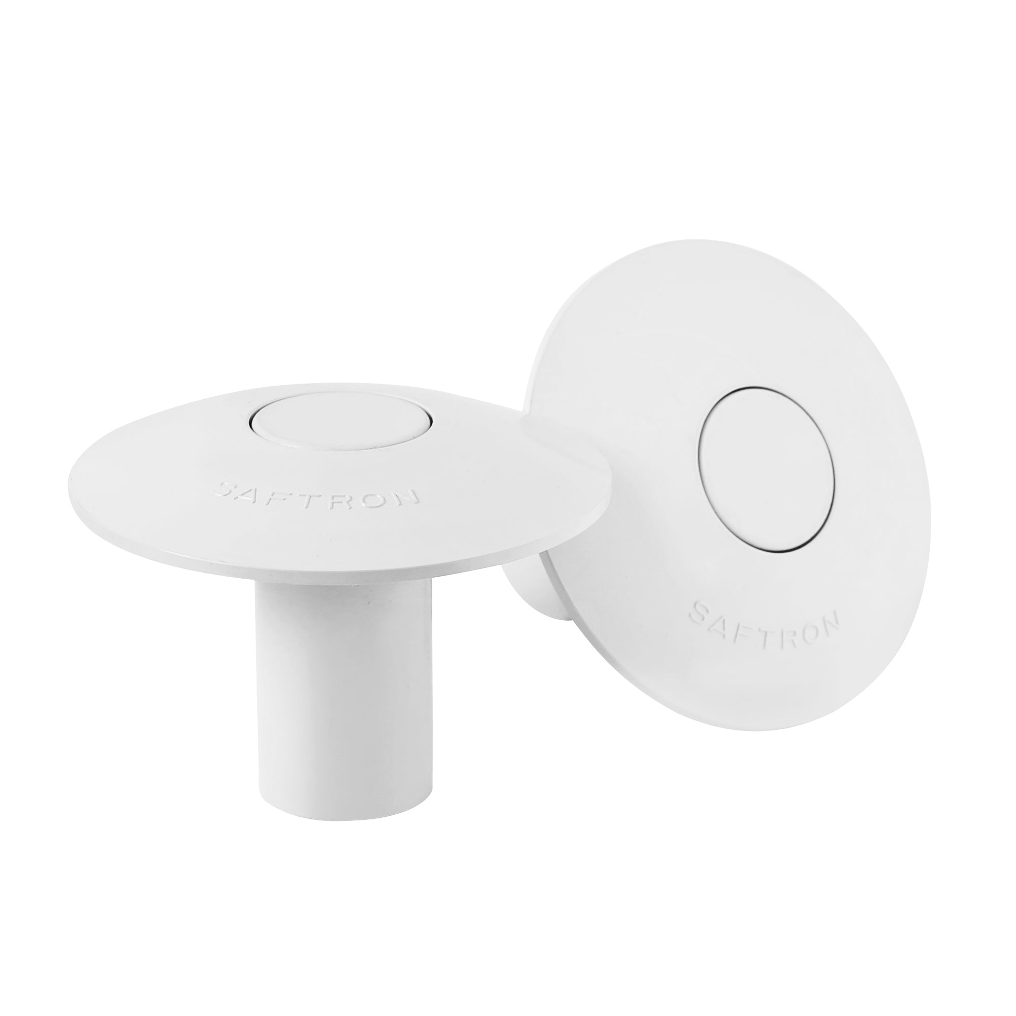 Saftron Swimming Pool & Spa Ladder Railing Anchor Socket Cover, White (1 Pair) - VMInnovations
