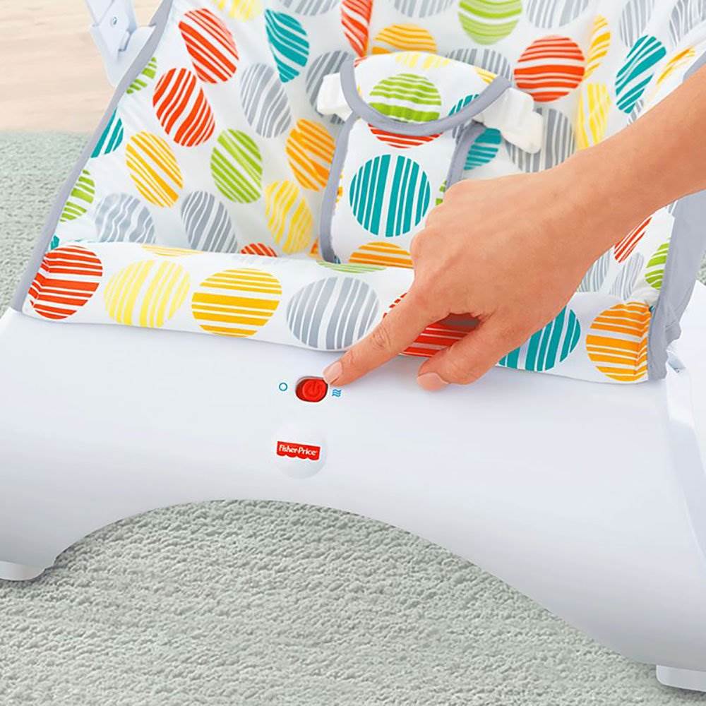 Fisher-Price Comfort Curve Soothing and Vibrating Infant Bouncer with Toy Bar