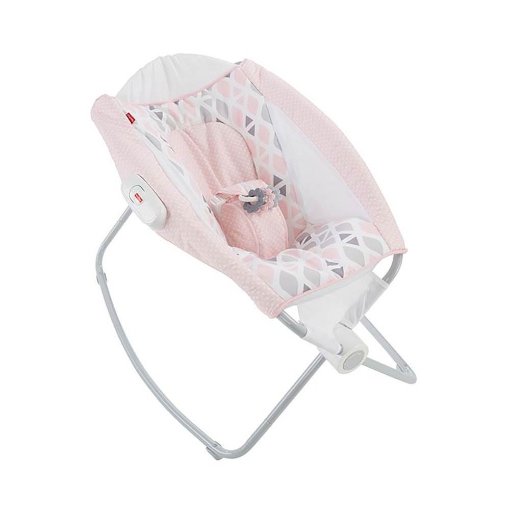 Fisher Price Lightweight Portable Rock 'n Play Vibrating Sleeper Chair, Pink