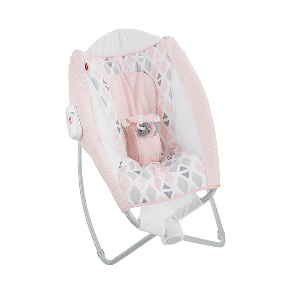 Fisher Price Lightweight Portable Rock 'n Play Vibrating Sleeper Chair, Pink