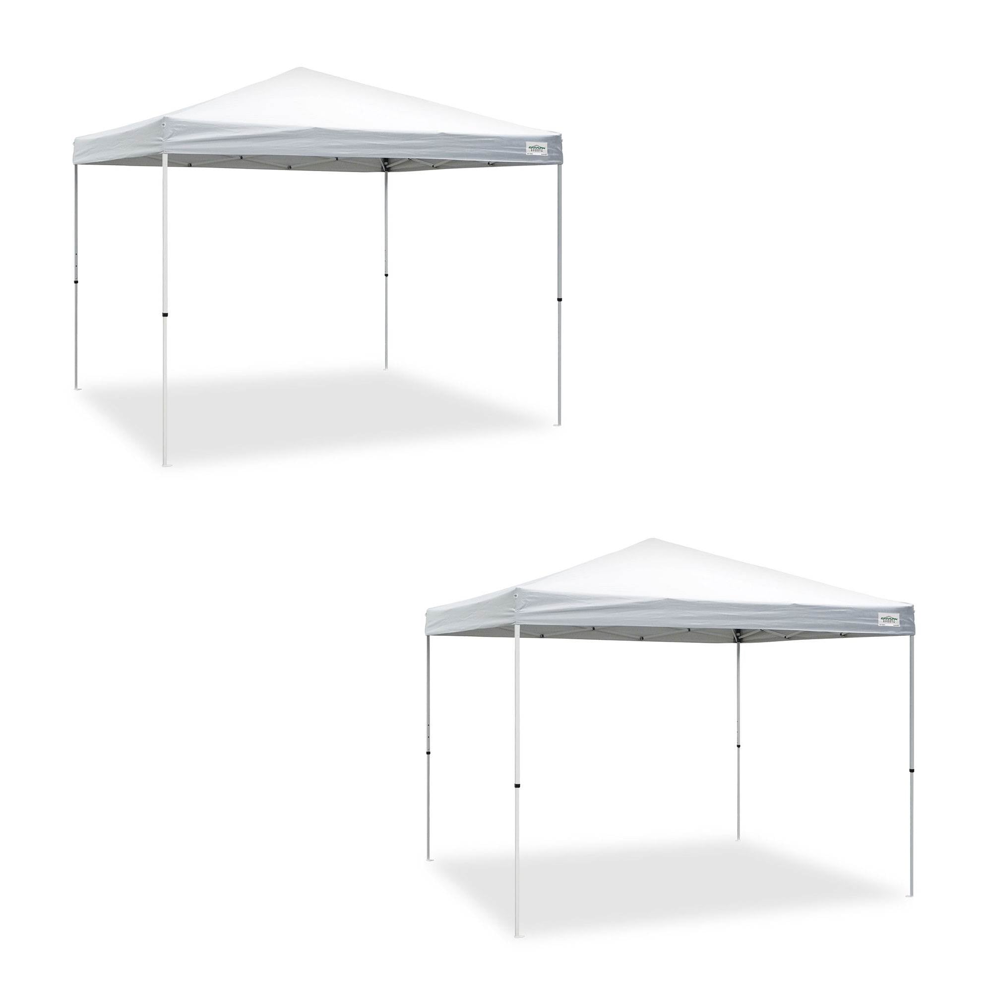Caravan Canopy Sports V Series 2 Pro 10 x 10 Ft Outdoor Tent Kit, White (2 Pack) - VMInnovations