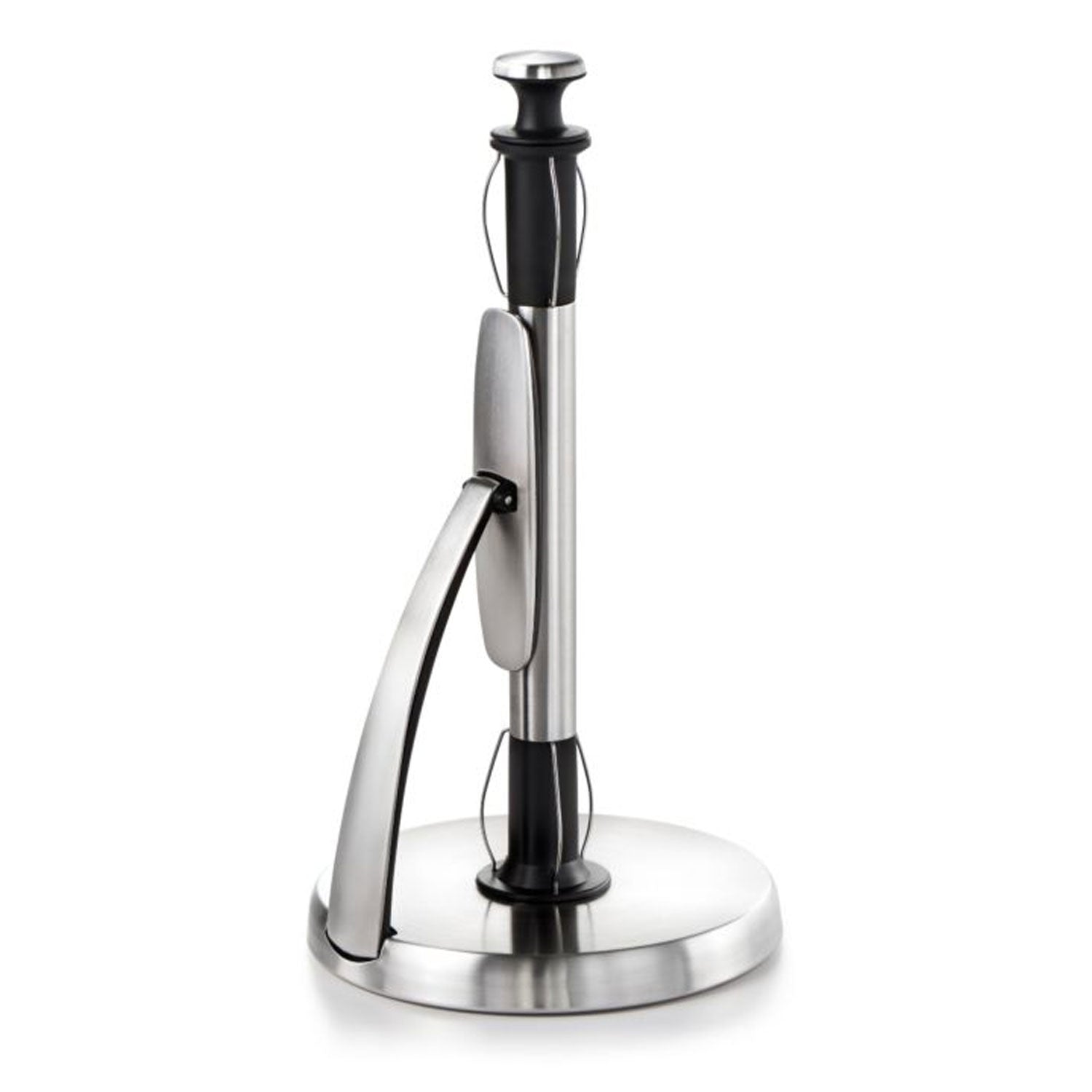 OXO Good Grips SimplyTear Standing Kitchen Paper Towel Holder, Stainless Steel