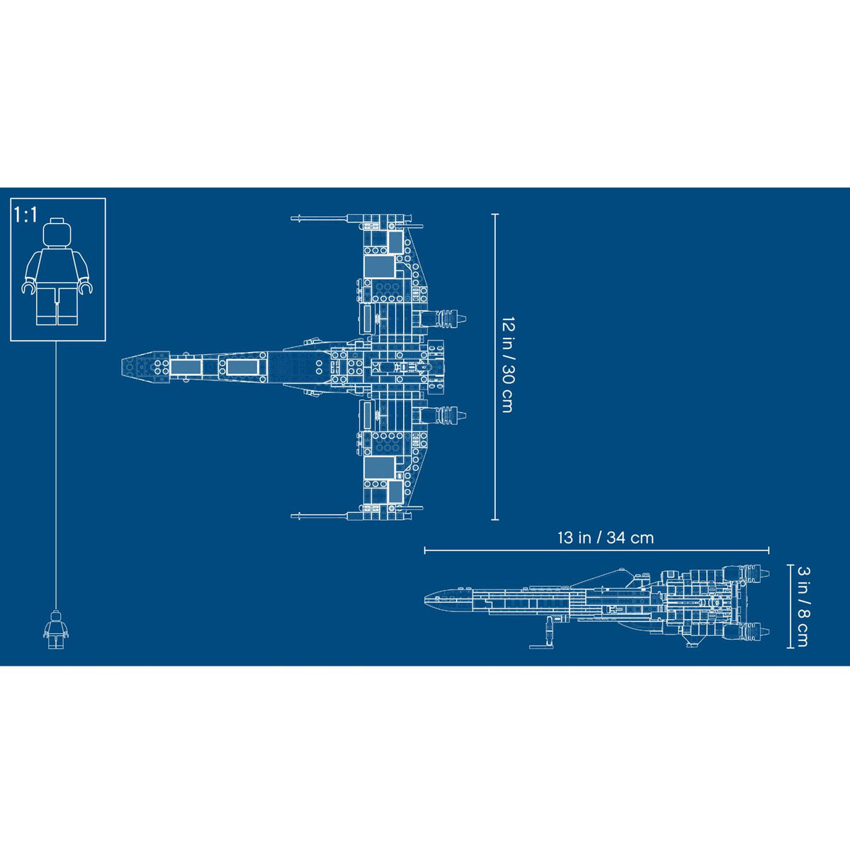 LEGO Star Wars X-Wing Starfighter Builder Set w/ 2 Minifigures (Open Box)