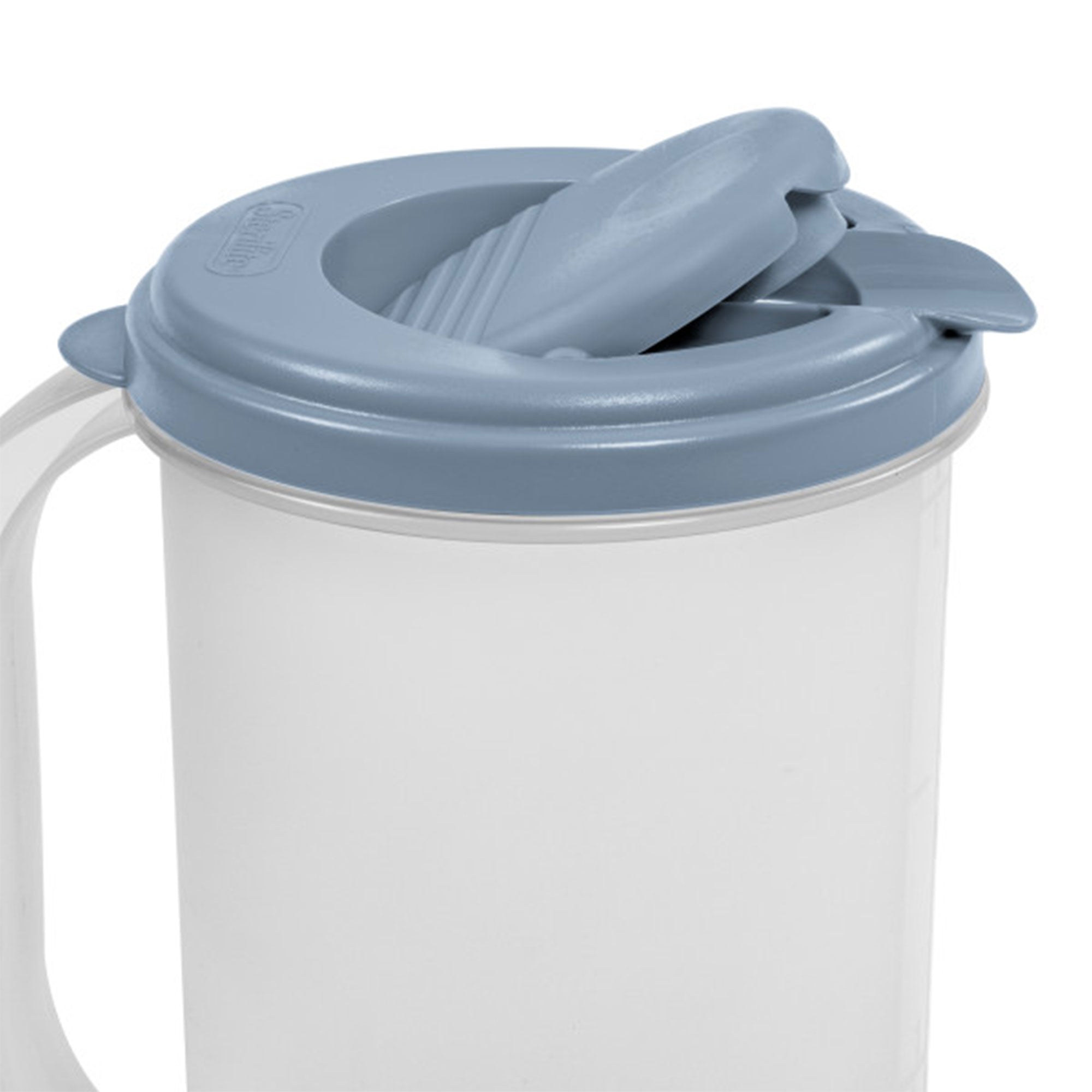 Sterilite 2 Quart, 64oz Clear Plastic Flip Top Drink Pitcher with Lid (6 Pack) - VMInnovations