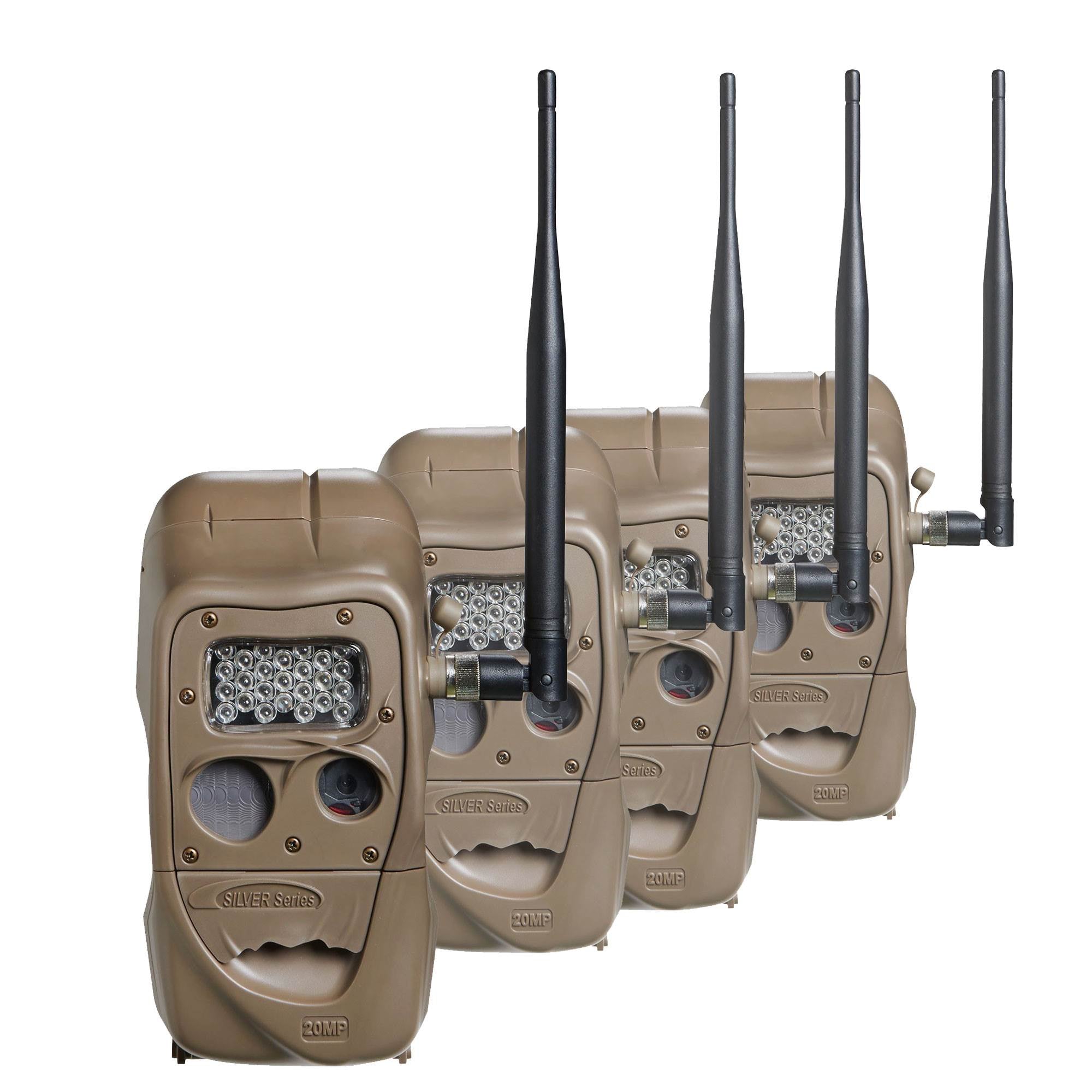 Cuddeback CuddeLink J1415 20MP Long Range Wireless IR Game Trail Camera (4 Pack)