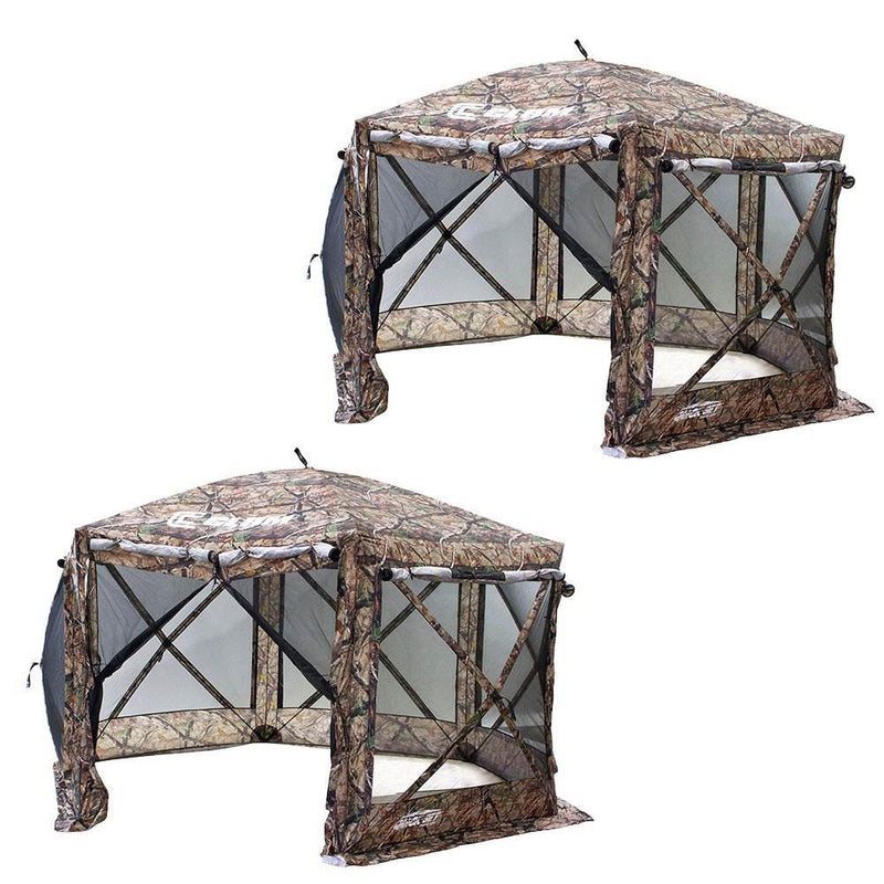 Clam Quick Set Pavilion Portable Outdoor Gazebo Canopy Shelter Screen (2 Pack)