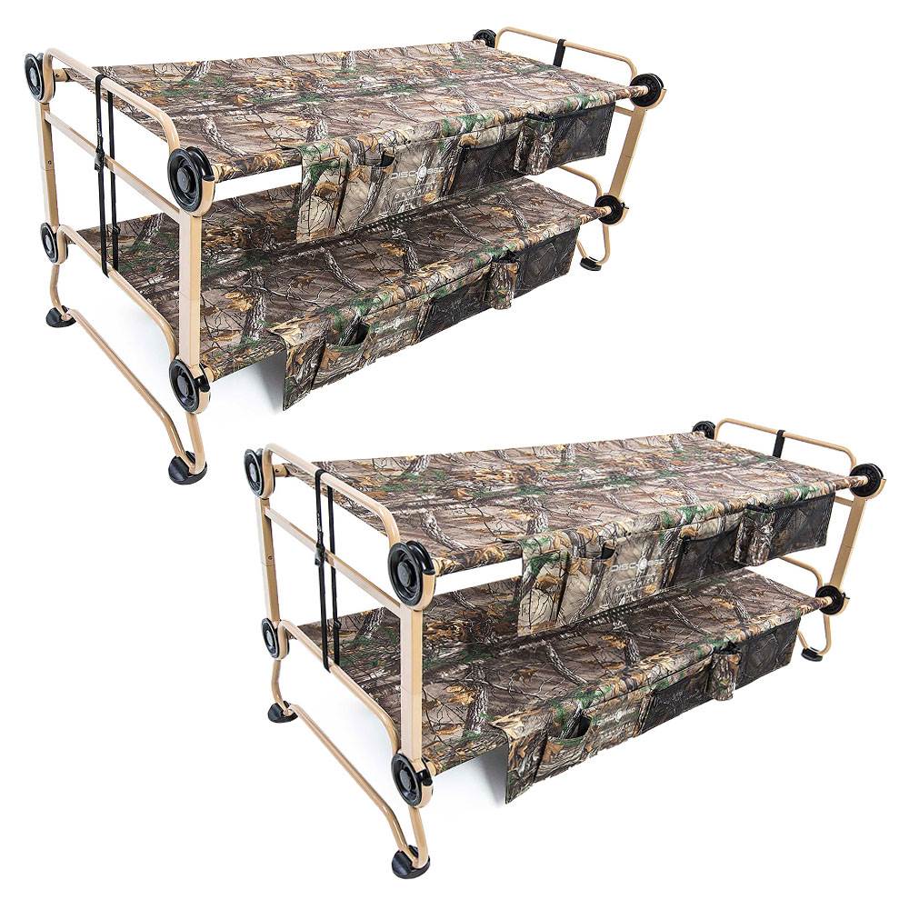 Disc-O-Bed X-Large Cam-O-Bunk Benchable Bunked Real Tree Double Cot (2 Pack)