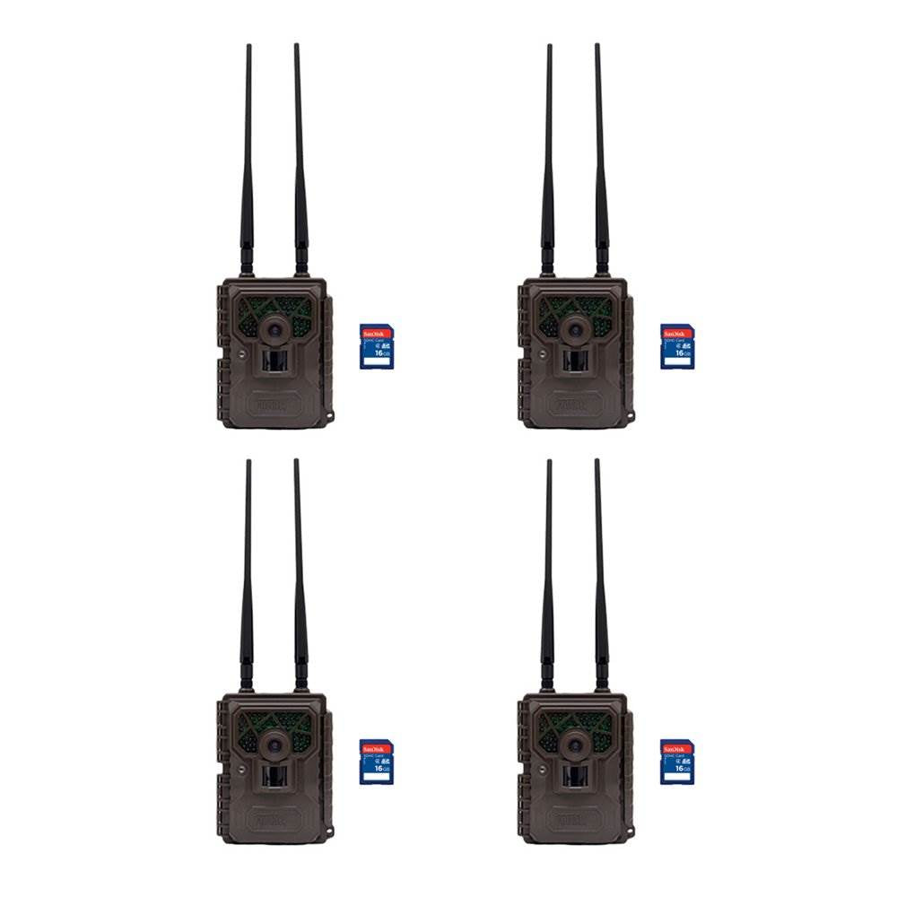 Covert Code Black Wireless LTE Trail Game Hunting Camera + 16GB SD Card (4 Each)