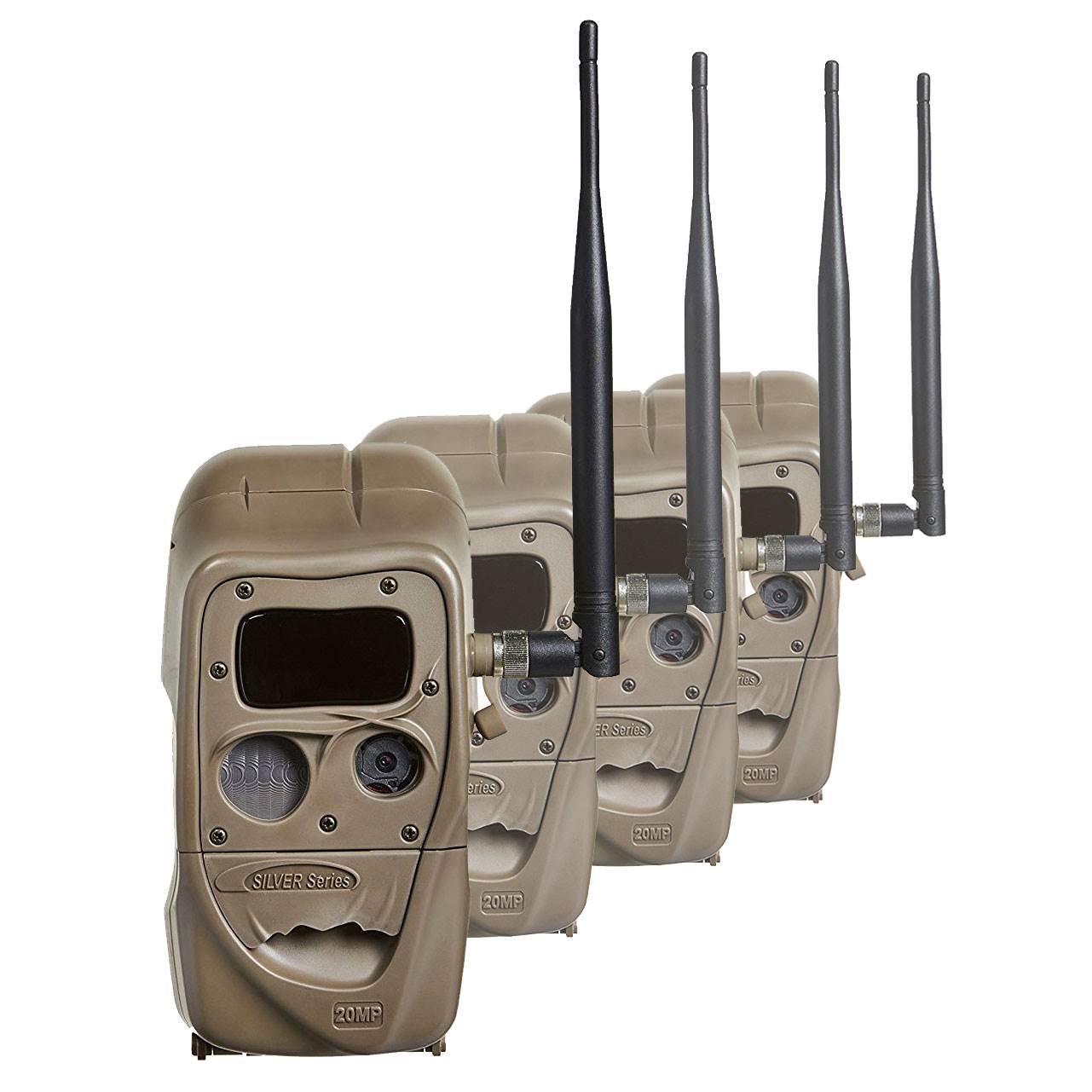 Cuddeback Flash CuddeLink 20MP Wireless Invisible IR Game Trail Camera (4 Pack)