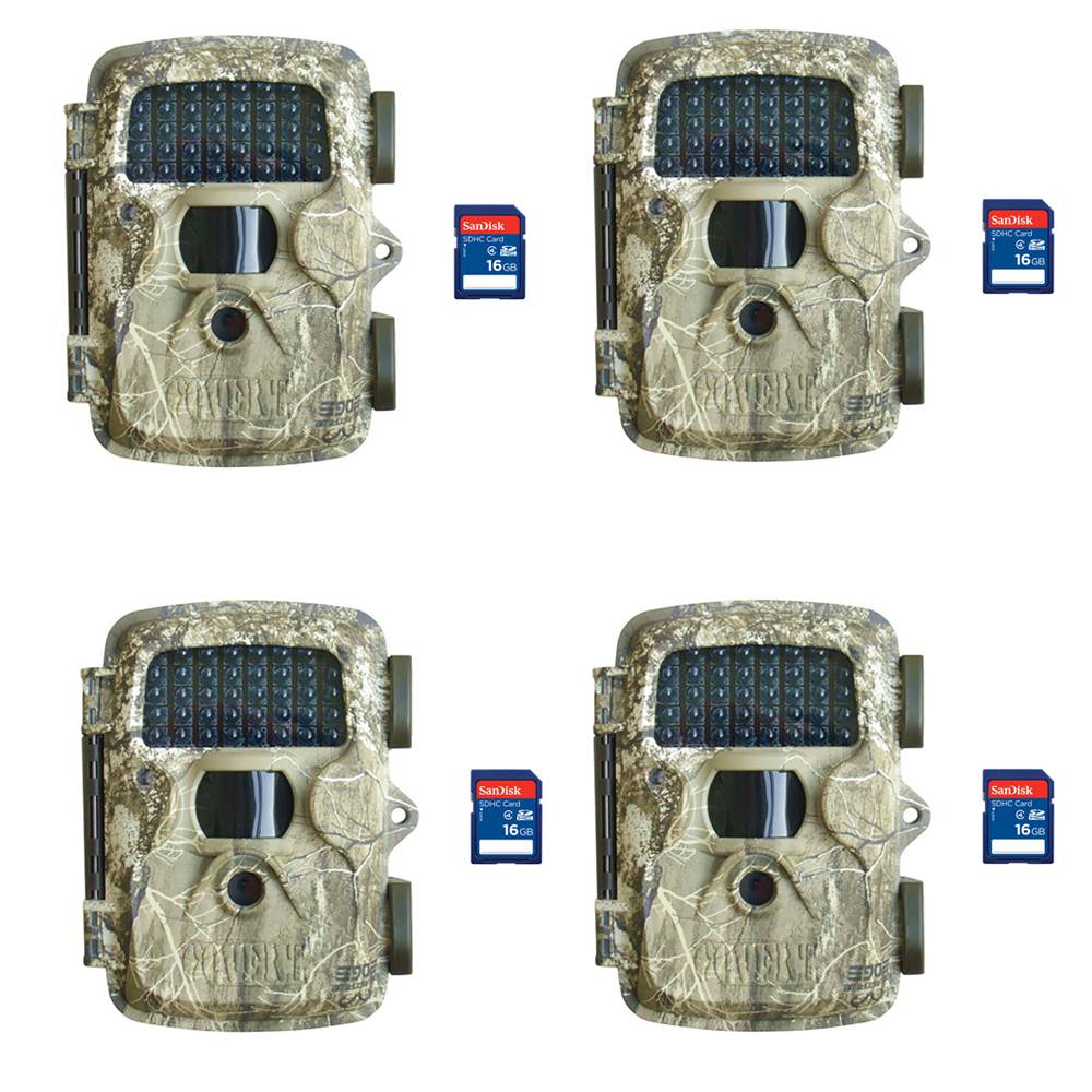 Covert MP8 Black Trail Game Wildlife Deer Hunting Camera + 16GB SD Card (4 Each)