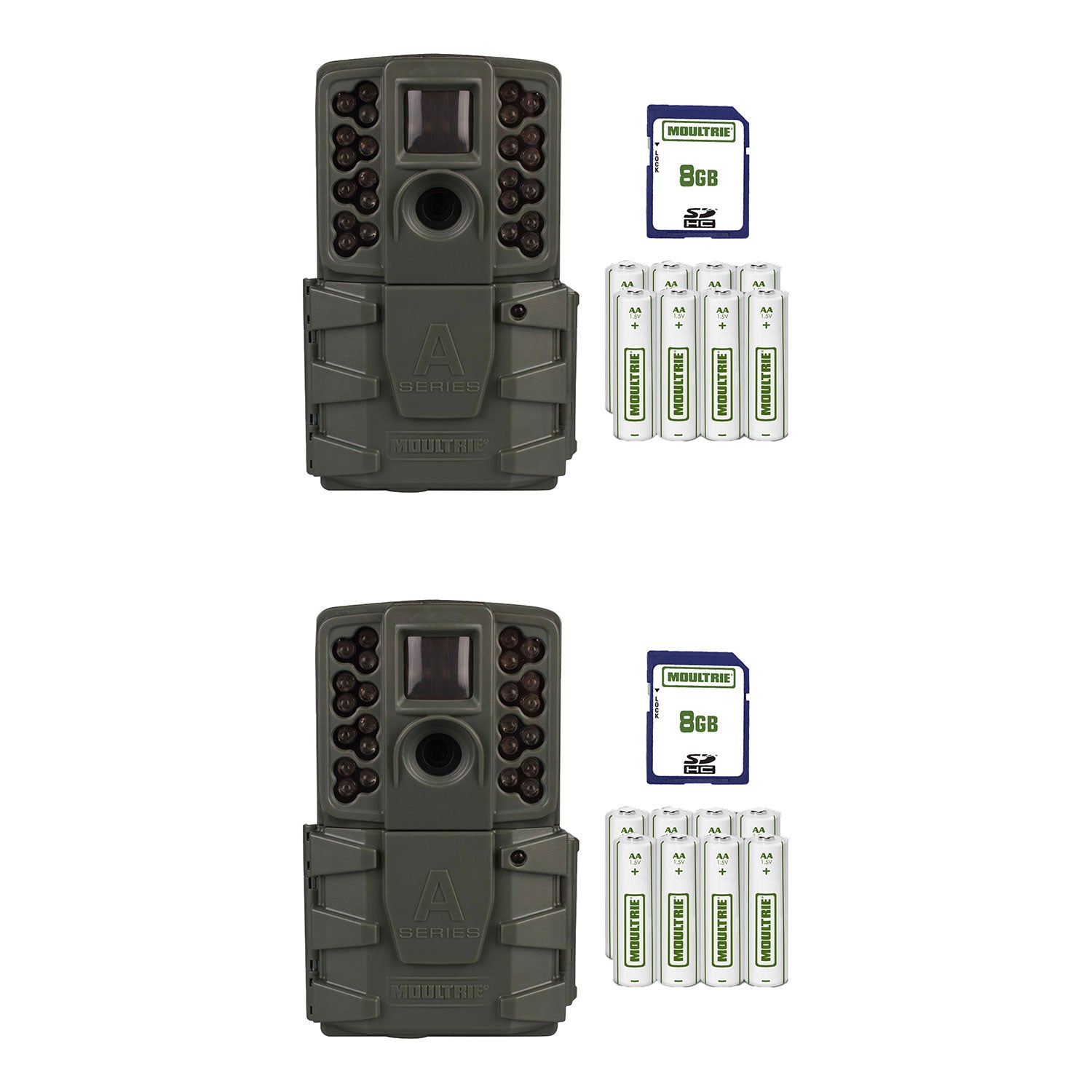 Moultrie A 25i Game Trail Hunting Camera with SD Card and Batteries (2 Pack)