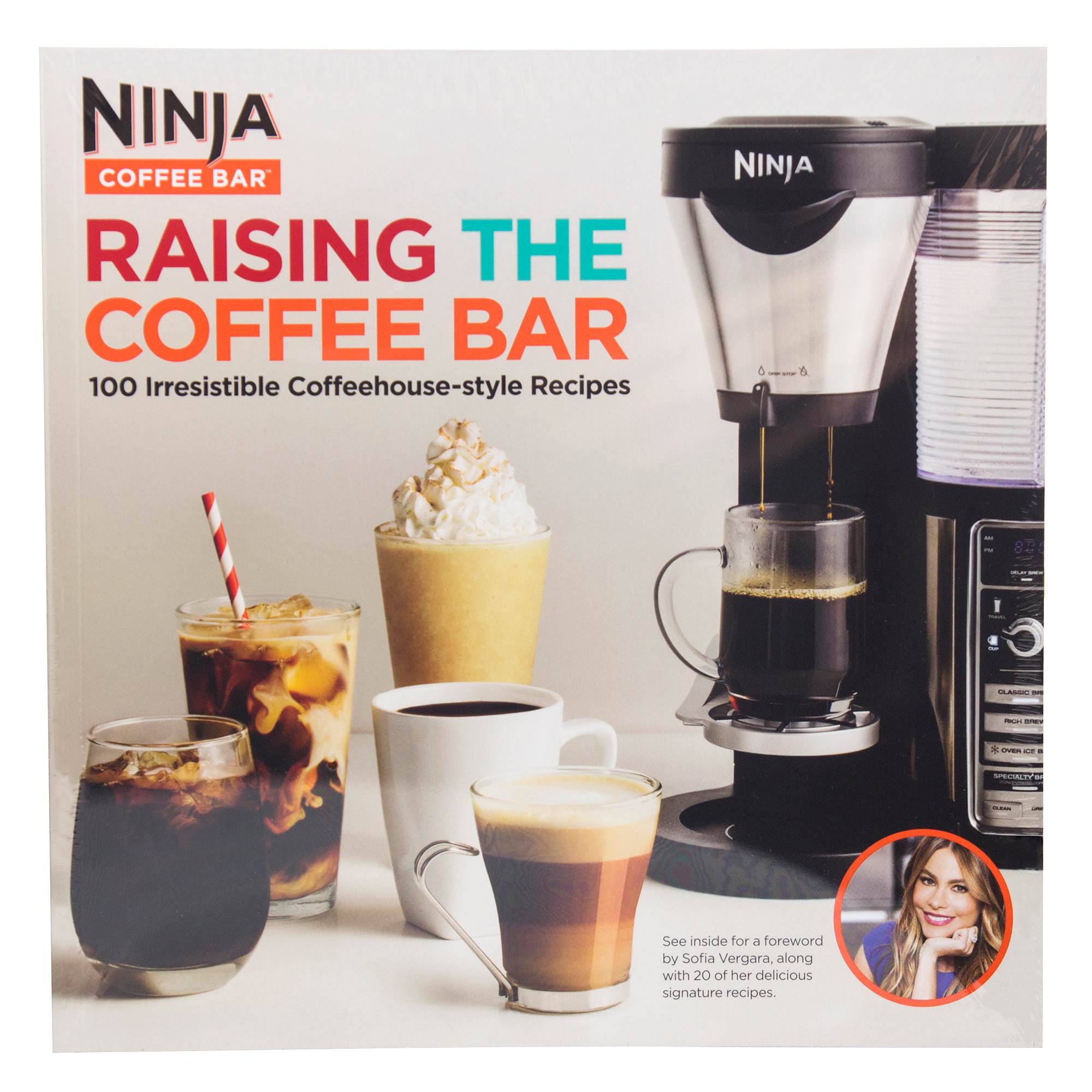 Ninja Coffee Brewer w/ 1-Touch Auto-iQ + Ninja Coffeehouse 100 Recipe Book Guide