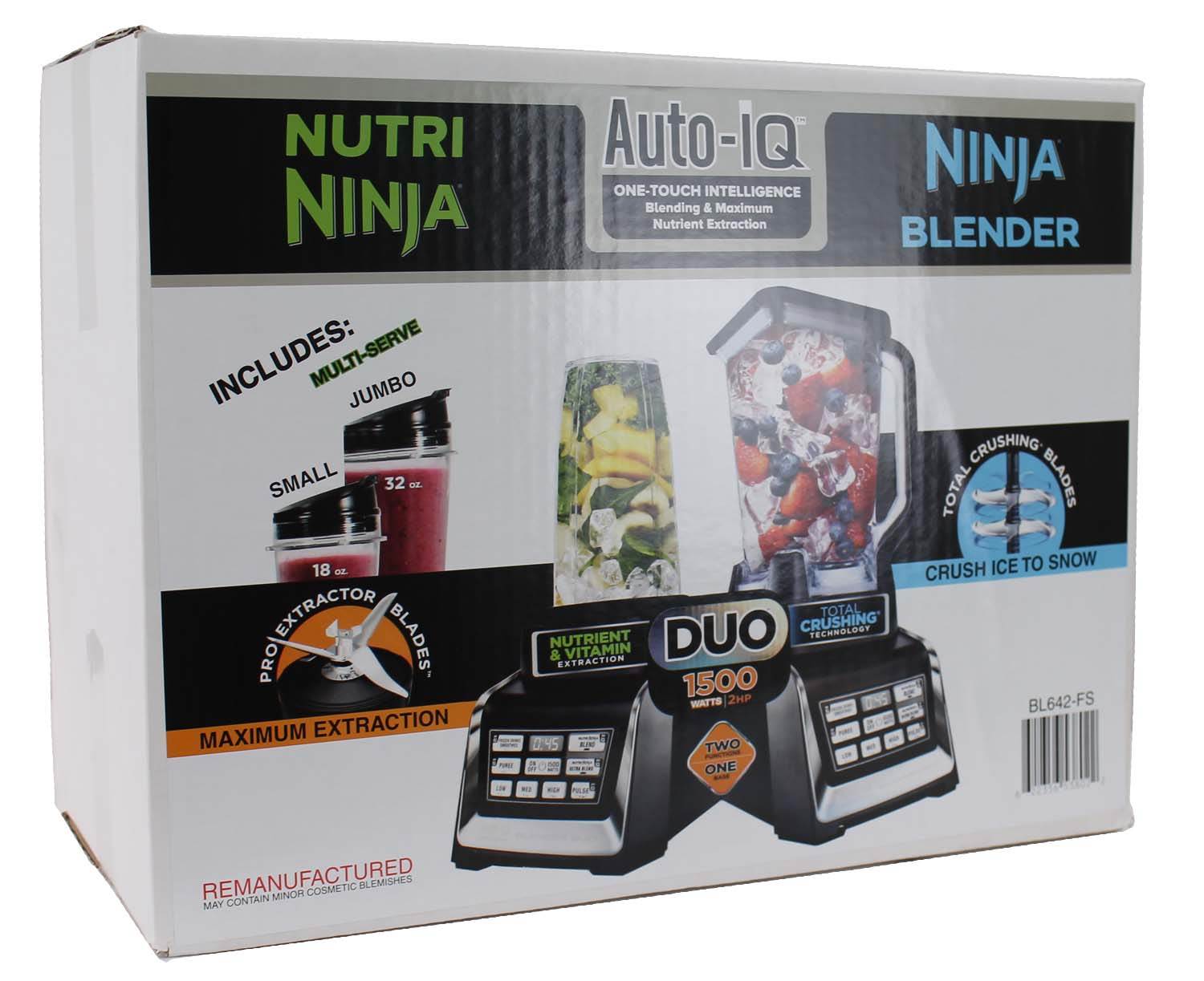 Ninja Blender Duo (Certified Refurbished) + Spice & Coffee Grinder Attachment