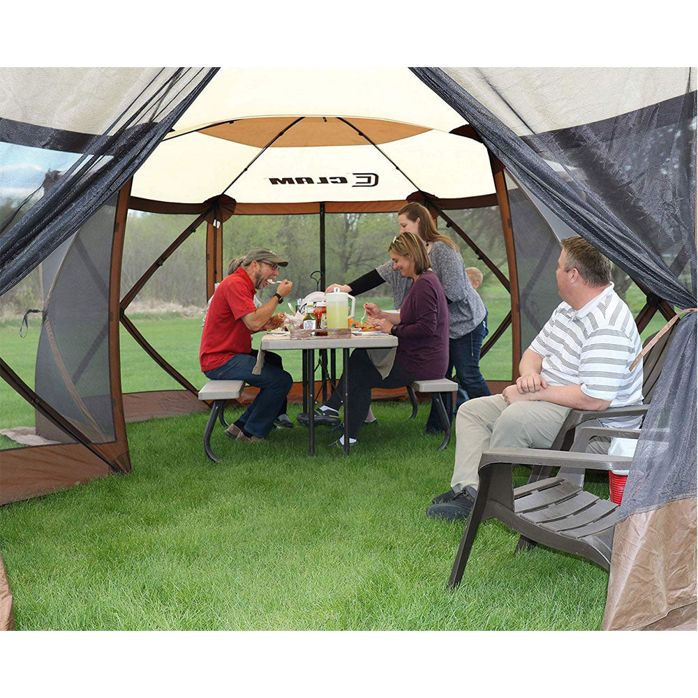 Clam Quick Set Excursion Canopy Screen Shelter + Wind & Sun Panels (9 Pack) - VMInnovations