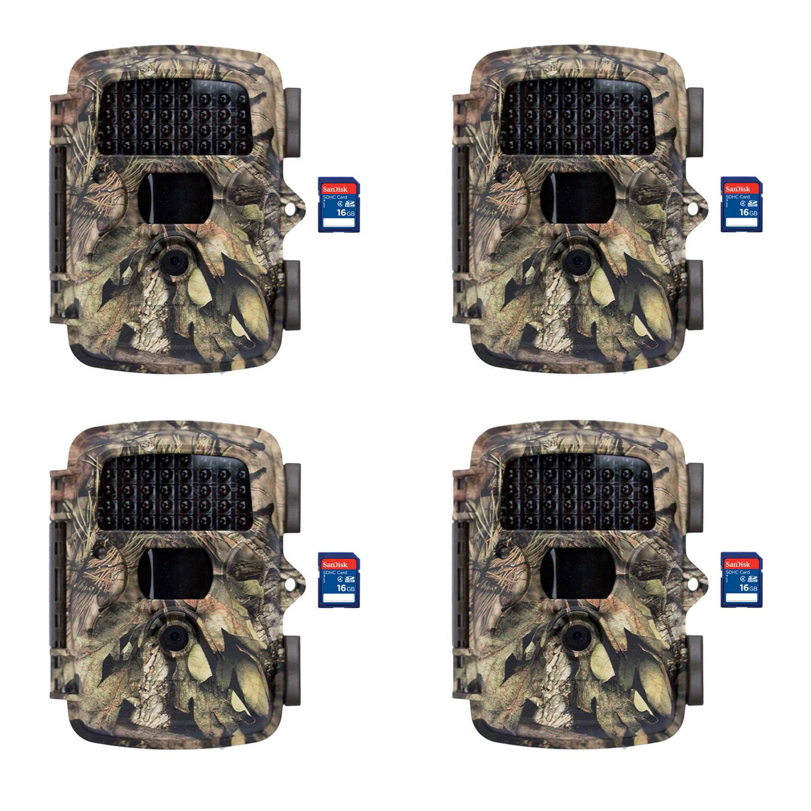 Covert MP8 Black Trail Game Wildlife Deer Hunting Camera + 16GB SD Card (4 Each)