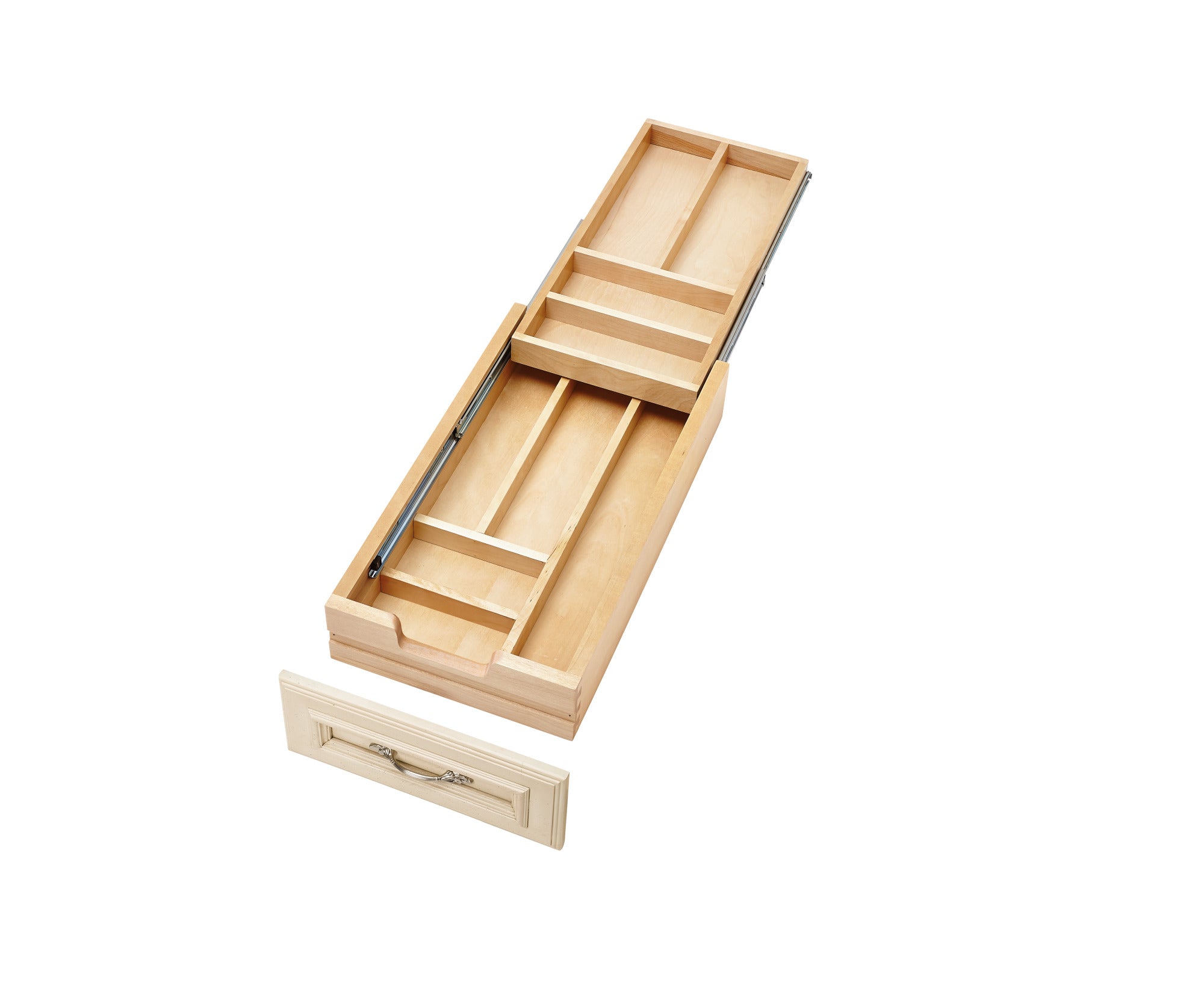 Rev-A-Shelf Two-Tier Cutlery Drawer System w/ BLUM Soft-Close, 4WTCD-15HSC-1