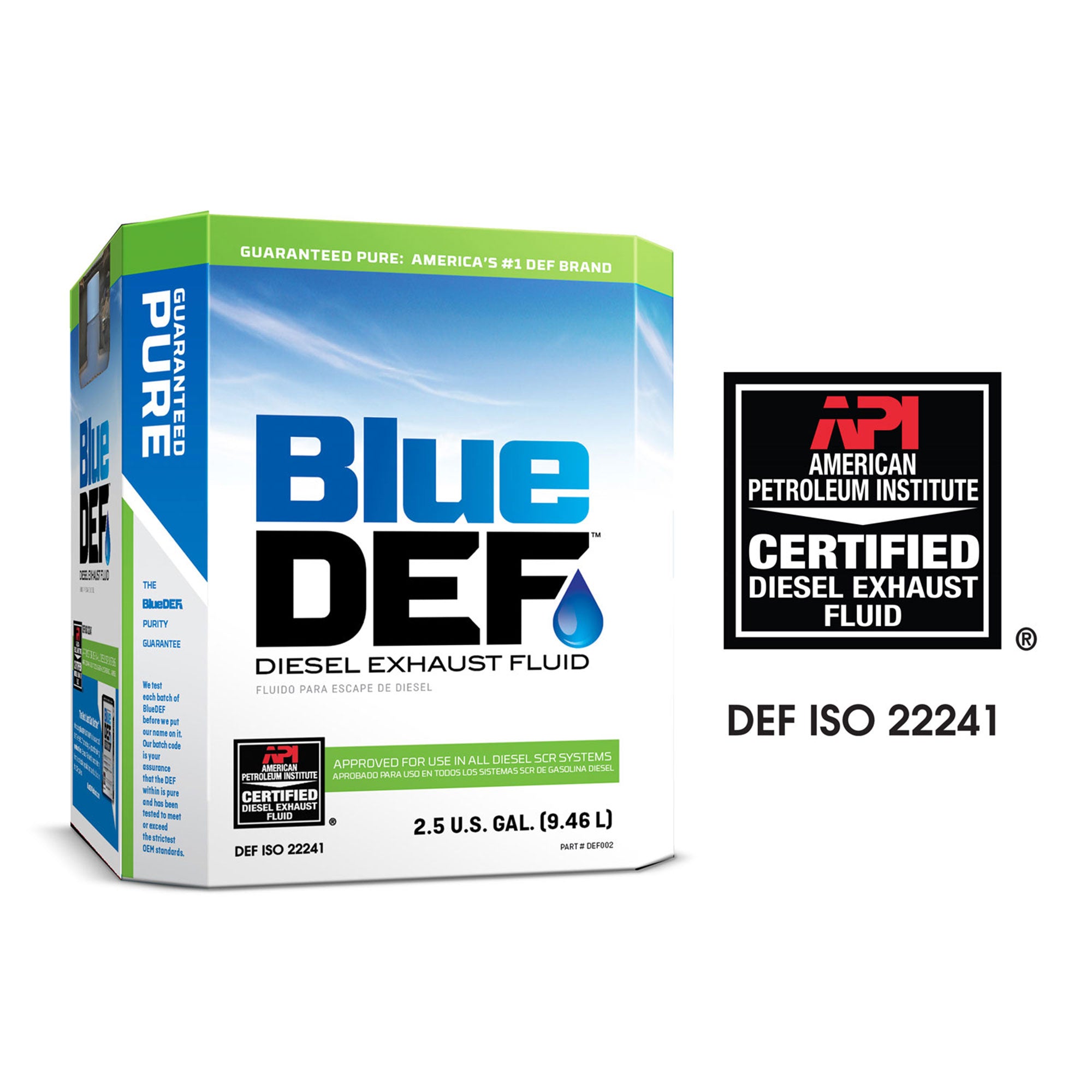 BlueDEF Diesel Exhaust Fluid Synthetic Urea Deionized Water 2.5 Gallon (2 Pack)