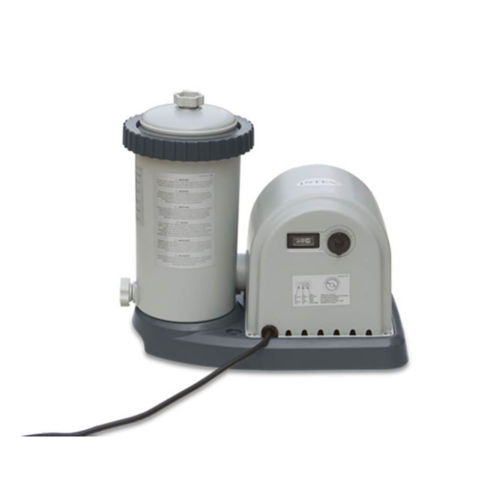 Intex 1500GPH Easy Set Pool Timer & GFCI Filter Cartridge Pump + 2 Hose Adapters