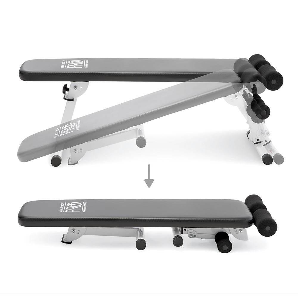 Marcy Pro Adjustable Strength and Weight Training Folding Bench for Home Gyms - VMInnovations