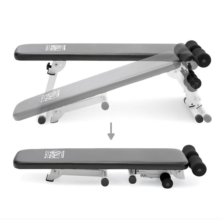 Marcy Pro Adjustable Strength and Weight Training Folding Bench for Home Gyms - VMInnovations