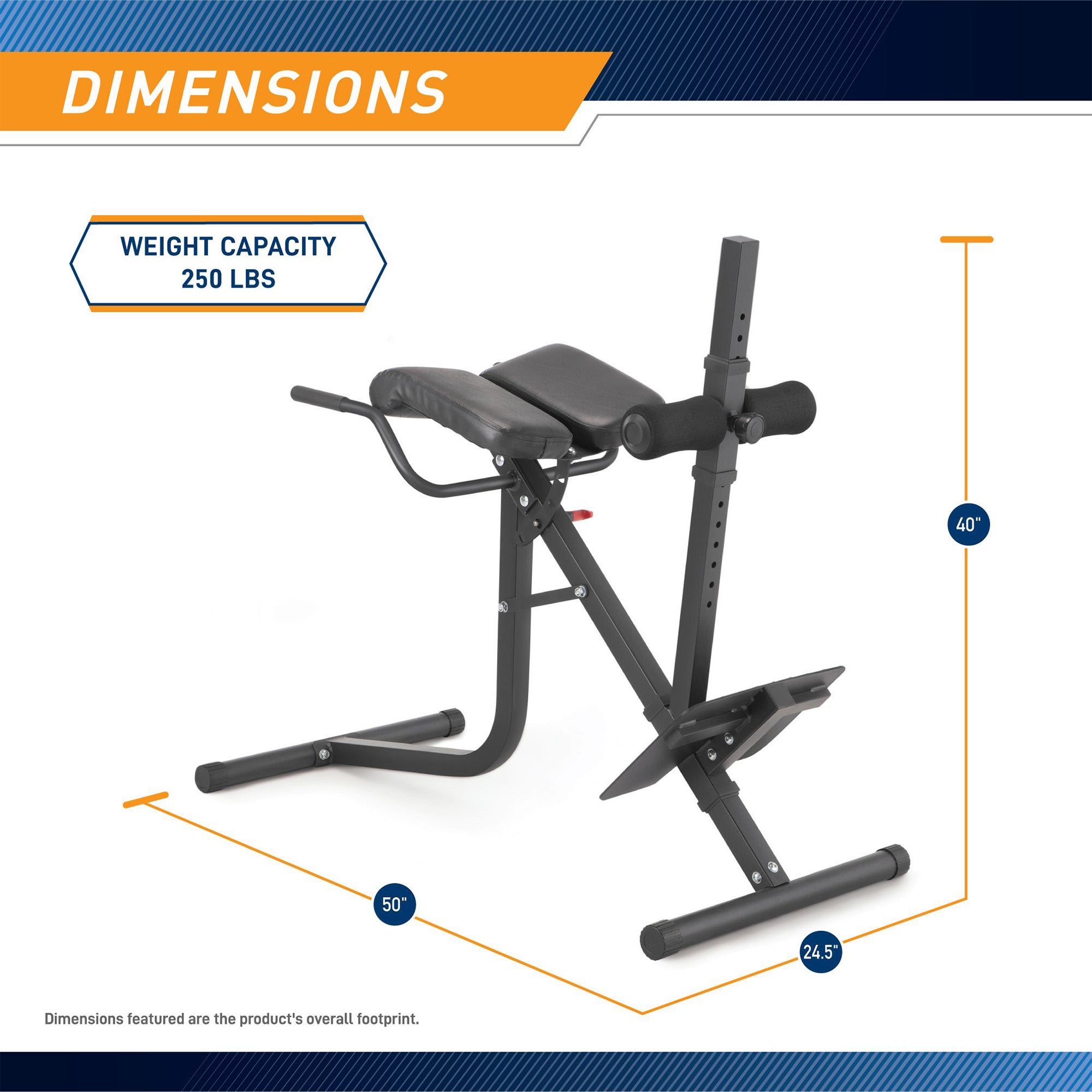 Marcy Pro JD-5481 Deluxe Steel Frame Hyper Extension Bench for Racks & Home Gyms - VMInnovations
