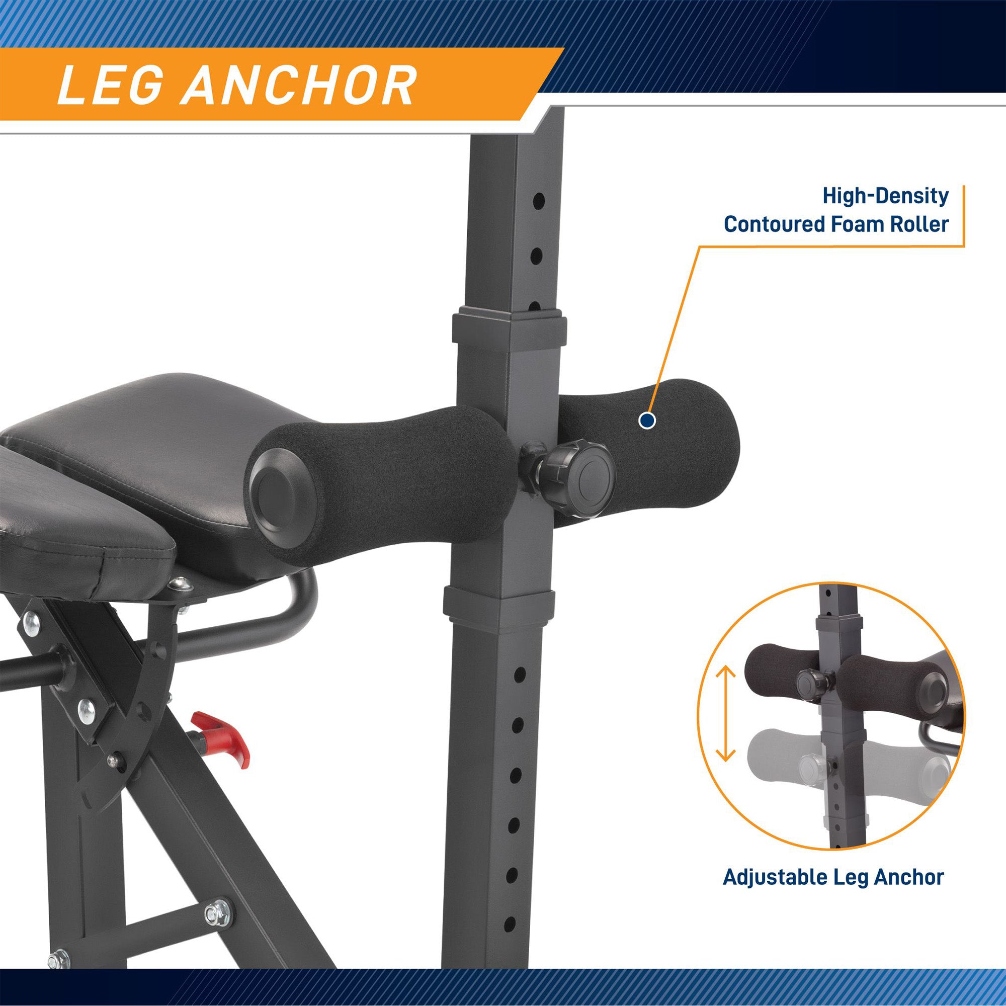 Marcy Pro JD-5481 Deluxe Steel Frame Hyper Extension Bench for Racks & Home Gyms - VMInnovations