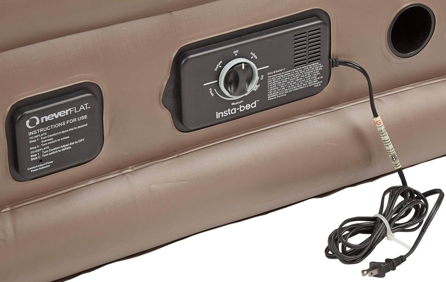InstaBed Raised Queen Air Bed Mattress with Never Flat Air Pump 840017 (2 Pack)