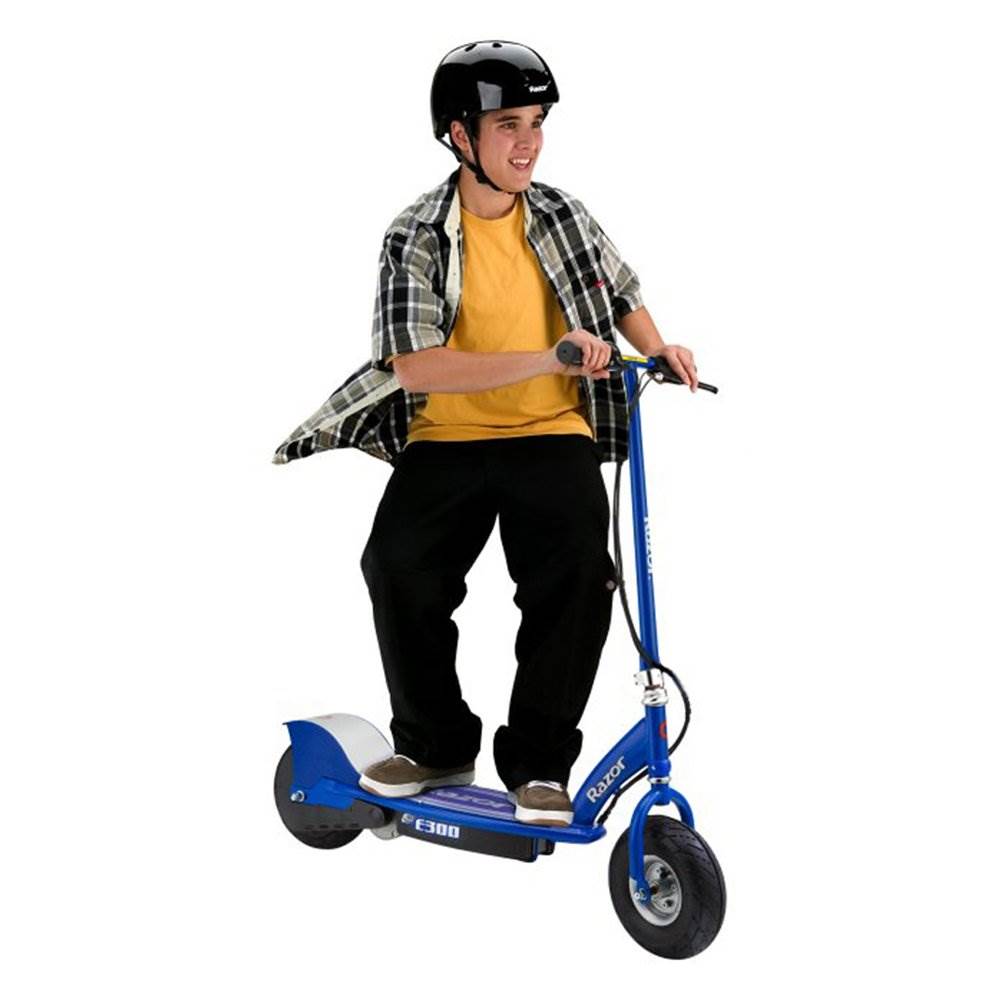 Razor E300 Electric 24 Volt Rechargeable Motorized Kids Scooters, Red & Blue