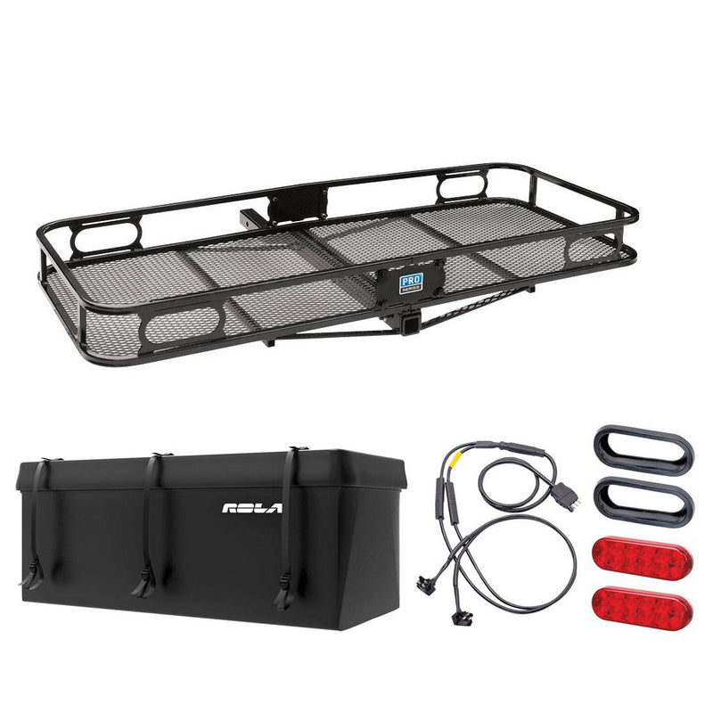Pro Series Rambler Cargo Carrier Basket + Waterproof Carrier Bag + Light Kit