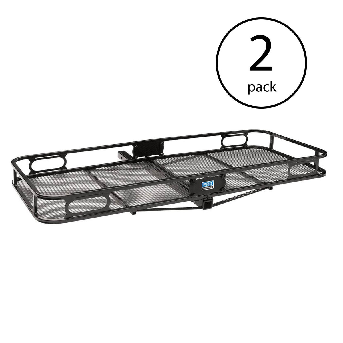 Pro Series Rambler 2 Inch Trailer Mounted Hitch Cargo Carrier Basket (2 Pack)