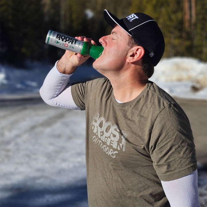 Boost Oxygen 5 Liter Canned Oxygen Bottle with Mouthpiece, Natural (12 Pack) - VMInnovations