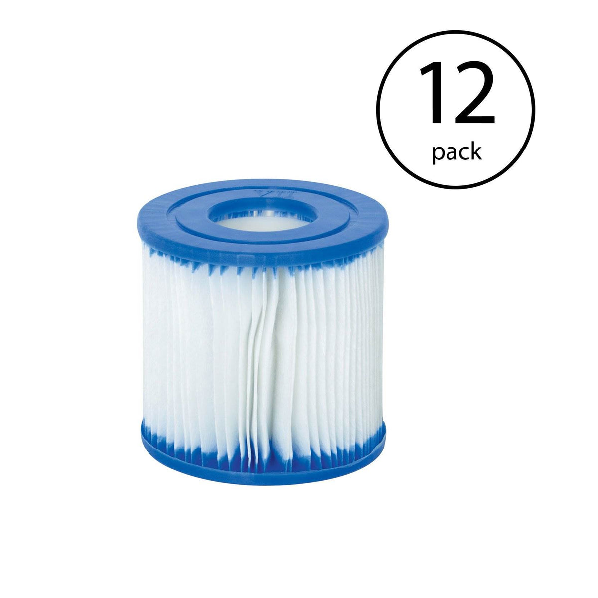 Bestway Swimming Pool Filter Pump Replacement Cartridge Type VII and D (12 Pack)