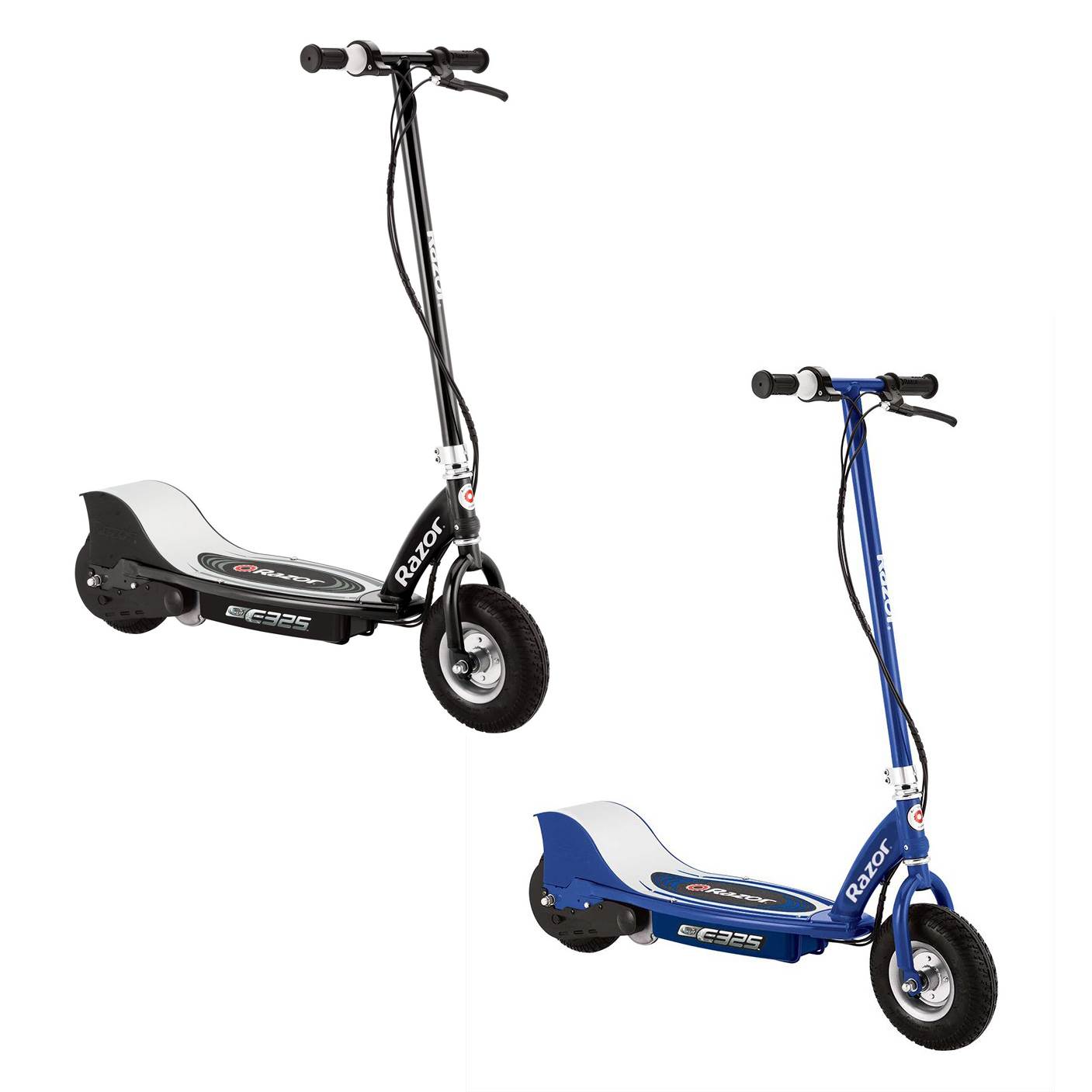Razor E325 Adult RideOn 24V High-Torque Electric Power Scooter, 1 Black & 1 Navy