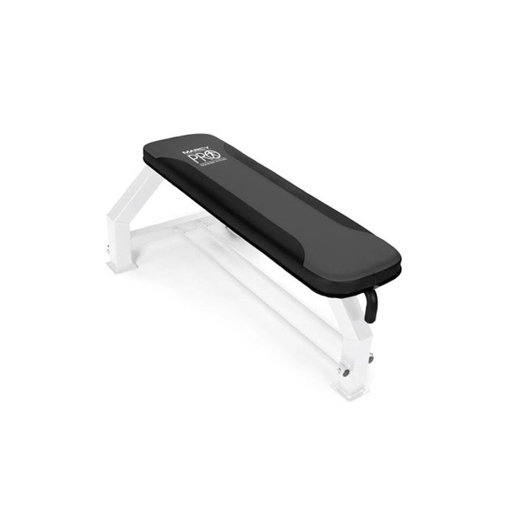 Marcy Pro Steel Utility Flat Weight Bench for Home and Gyms with Dumbbell Racks
