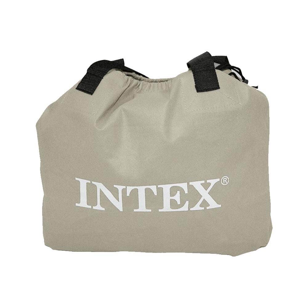 Intex Deluxe Raised Pillow Rest Air Bed with Built-In Air Pump, Queen (6 Pack)