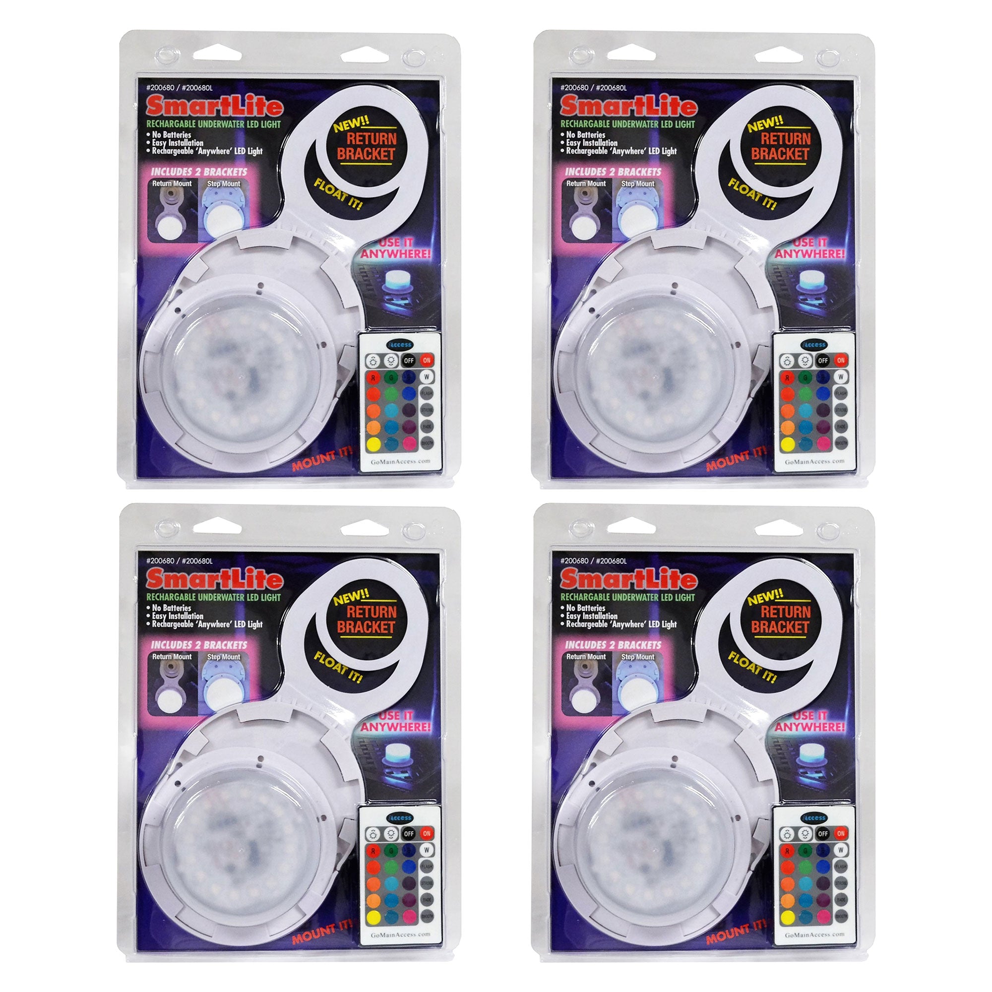 Main Access Smart Lite Pool Step LED Return Line Light, Accessory Only (4 Pack) - VMInnovations