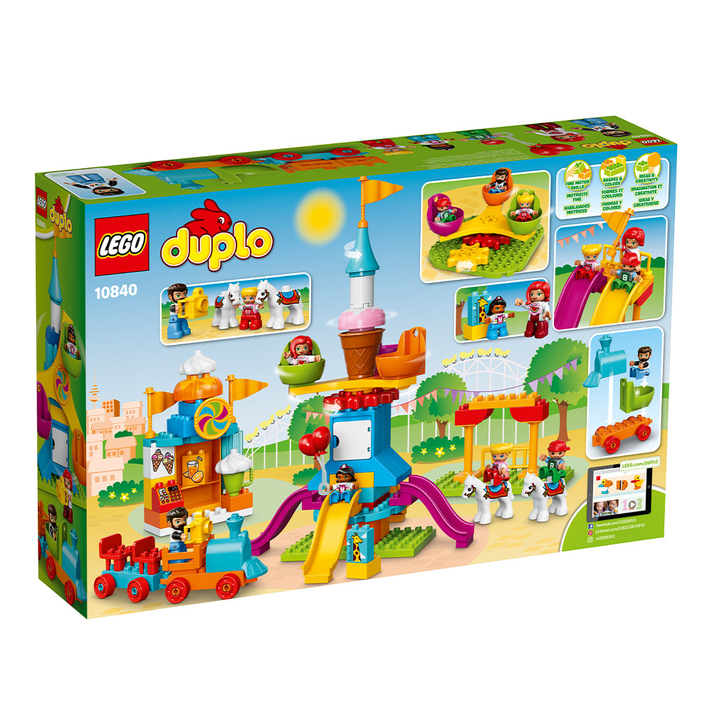 LEGO DUPLO 10840 Big Fair 106 Build Block Set w/ 5 Minifigures Set for Toddlers