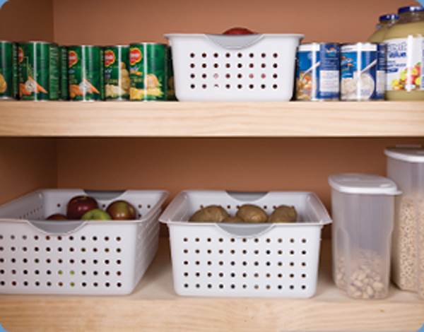 Sterilite Multi-Size Plastic Stackable Storage Basket Bundle, White (18 Pieces) - VMInnovations