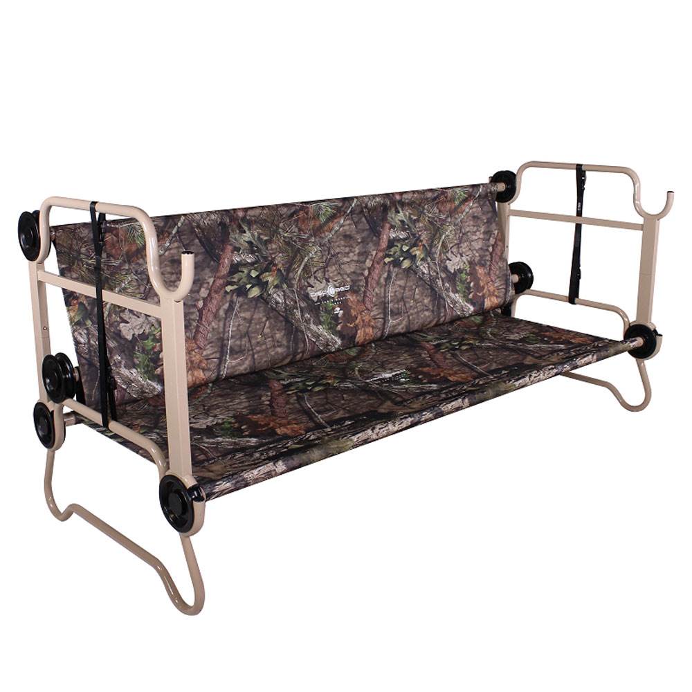 Disc-O-Bed Large Cam-O-Bunk Benchable Double Cot w/Organizers, Mossy Oak