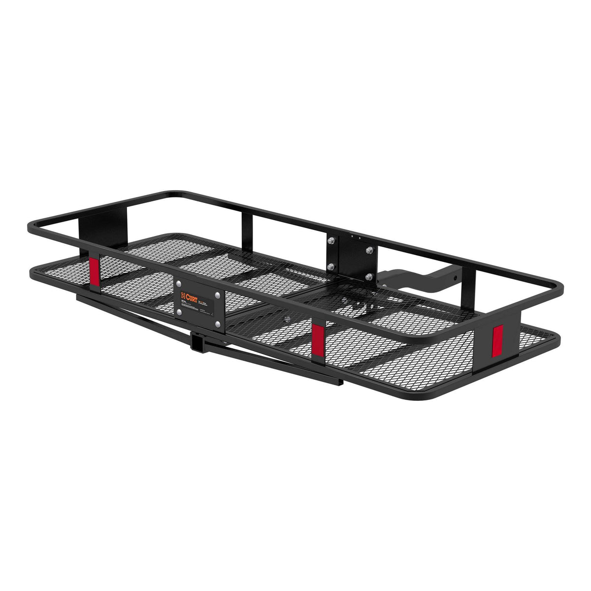 Curt Vehicle Folding Mounting Basket Style Cargo Carrier + Rainproof Cargo Bag
