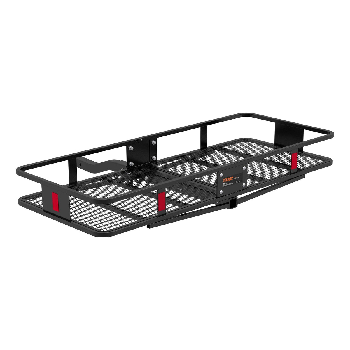 Curt Vehicle Folding Mounting Basket Style Cargo Carrier + Rainproof Cargo Bag