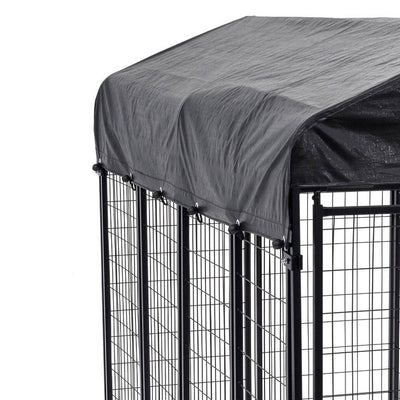 Lucky Dog Uptown Large Outdoor Covered Kennel Heavy Duty Dog Fence Pen (4 Pack)