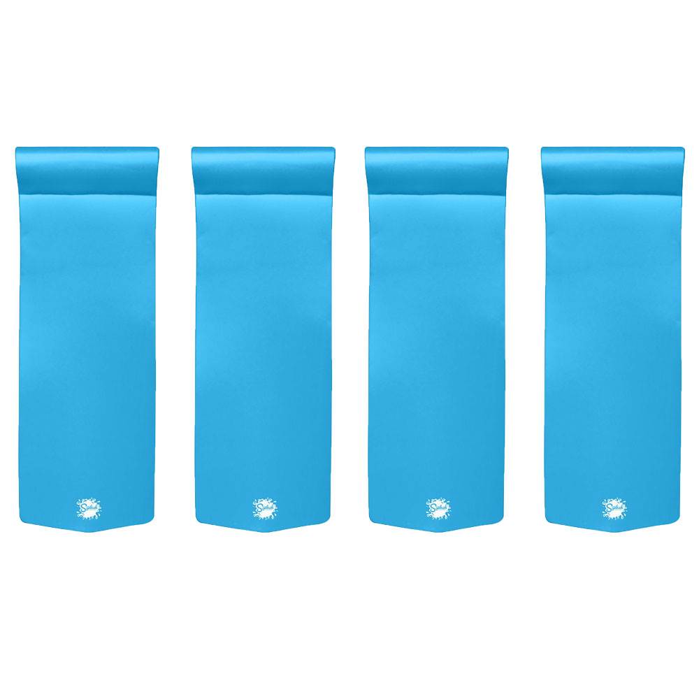 TRC Recreation Splash 70 Inch Raft Lounger Pool Lake Float, Marina Blue (4 Pack)