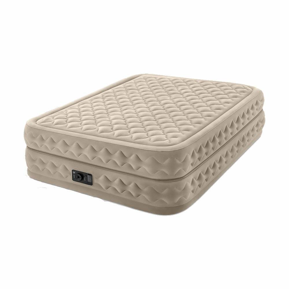 Intex Queen 20 Inch DuraBeam Supreme Air Flow Airbed Mattress with Pump (3 Pack)