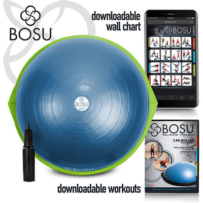 Bosu 72-10850 Home Gym The Original Balance Trainer 65 cm Diameter, Blue & Green