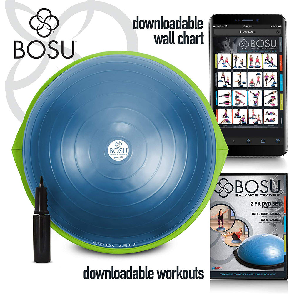 Home Gym The Original Balance Trainer 65 cm Diameter, Blue & Green (Used) - VMInnovations