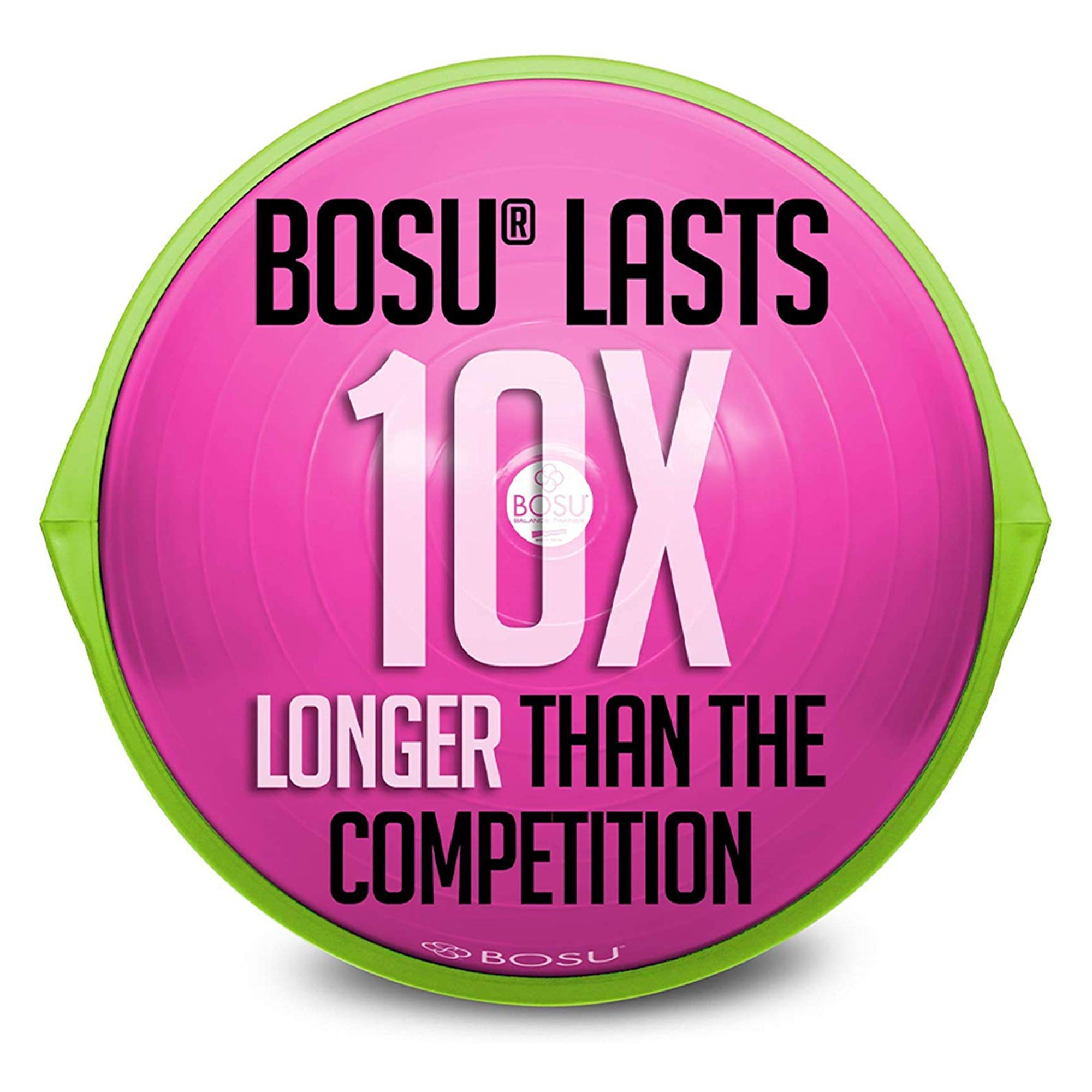 Bosu The Original Balance Trainer 65 cm Diameter, Pink and Lime Green (Open Box) - VMInnovations